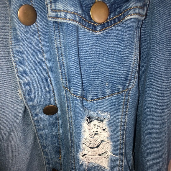 Distressed Jean Jacket - Picture 3 of 6